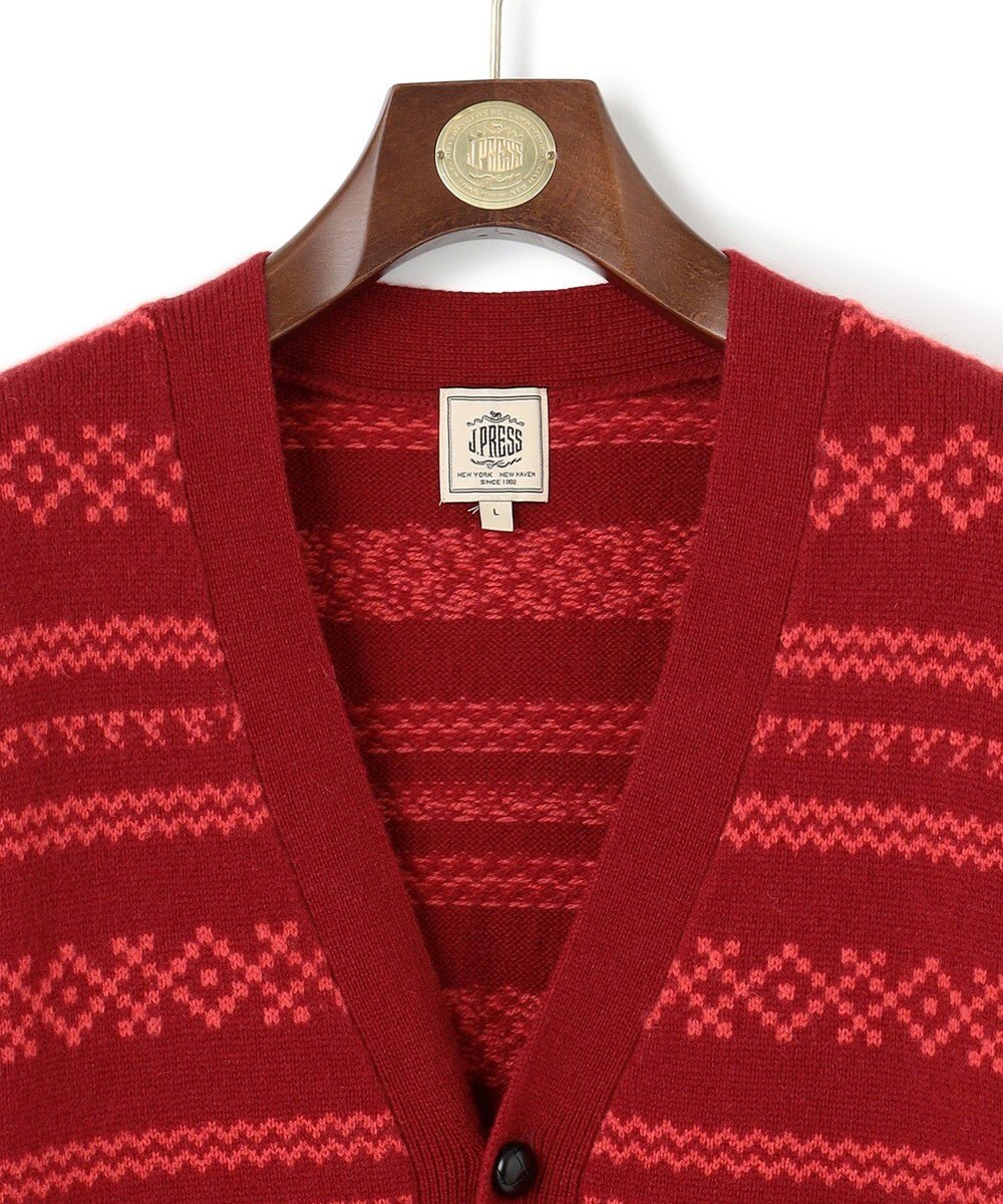 J.PRESS MEN 【Cash Lamb’s Wool】フェアアイルカーディガンニット 