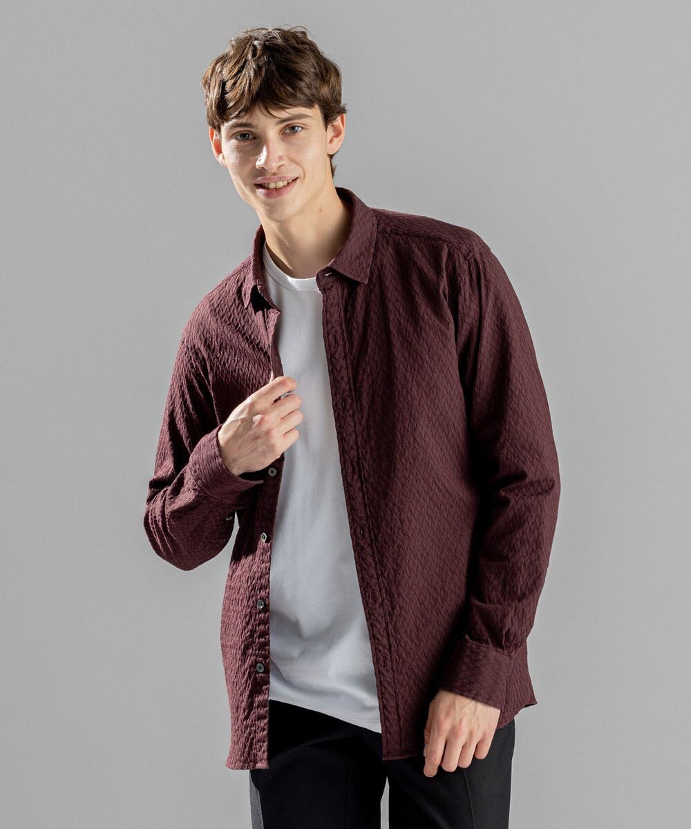 JOSEPH HOMME アロージャガードストレッチ　レギュラーカラーシャツ 