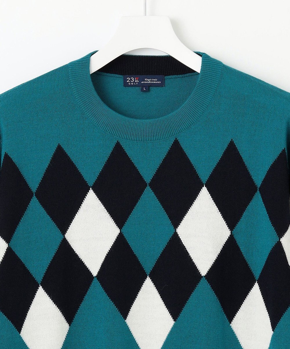 23区GOLF 【MEN】【洗える】ウールアクリル ランバス柄ニット 