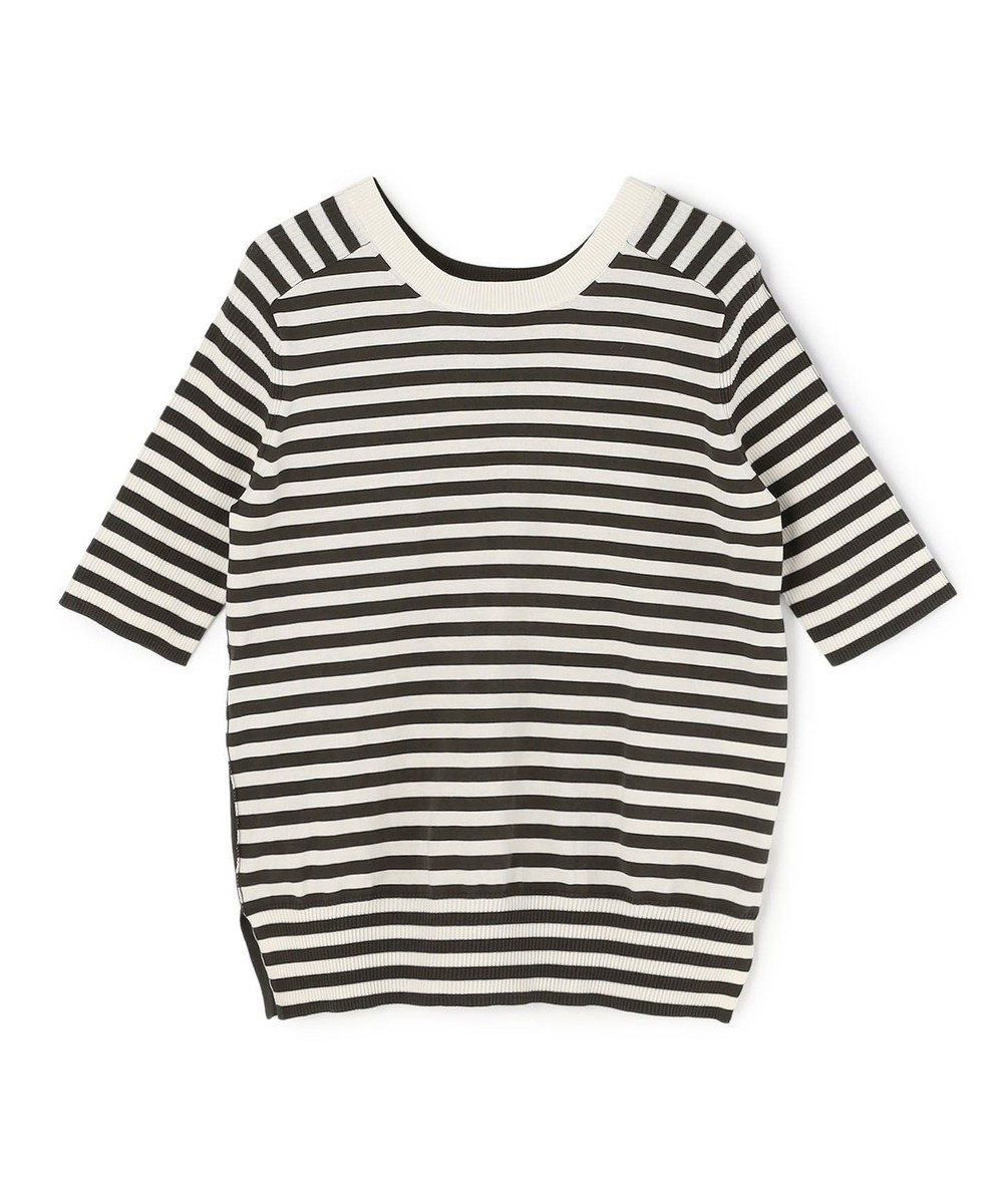 BEIGE， JULIE / コットンシルク 2WAY半袖ニット 