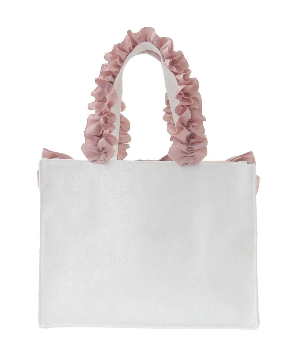 Maison de FLEUR ジャカードリボンフリルスクエアトートSバッグ 