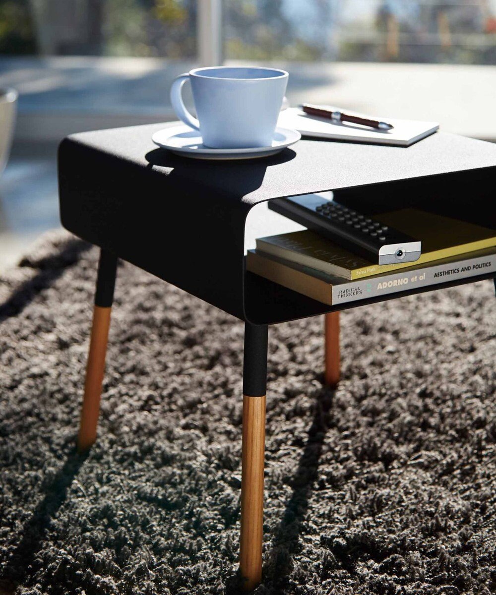 tower ローサイドテーブル プレーン ブラック 