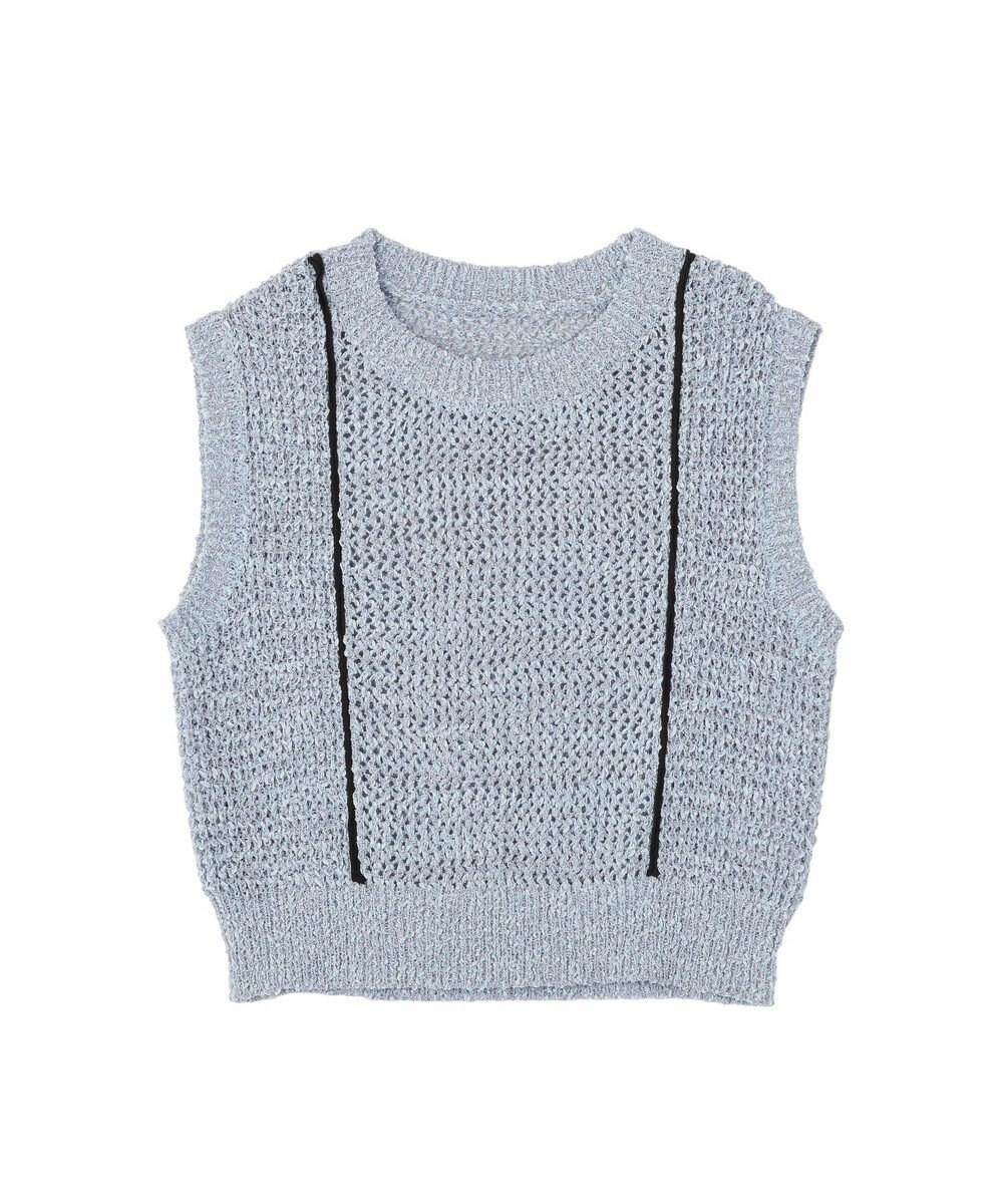 earth music&ecology 配色ラインＭＩＸニットベスト 