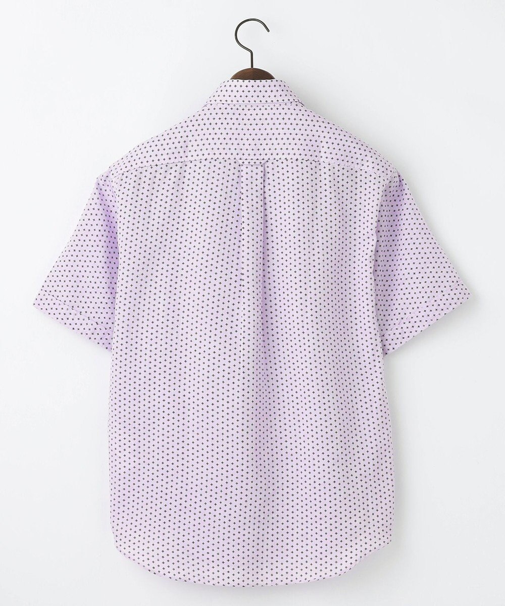 JOSEPH ABBOUD 【ビジネスシーンに最適・サステイナブル】ソアロンンシャンブレープリント 半袖 シャツ 