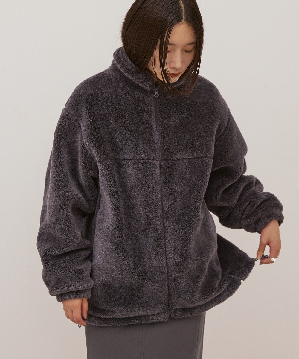 AMERICAN HOLIC スタンドカラーミニファーブルゾン 