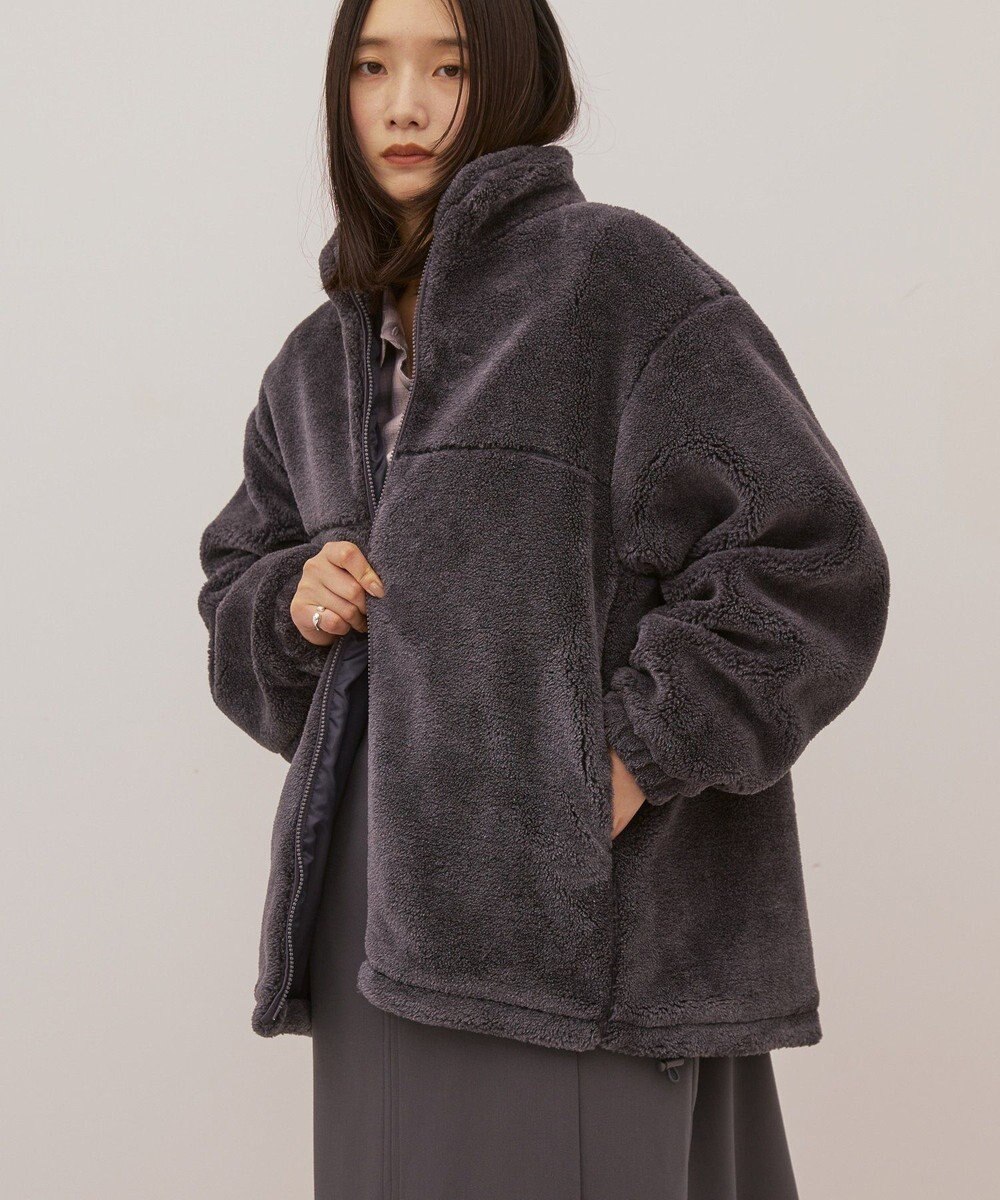 AMERICAN HOLIC スタンドカラーミニファーブルゾン 