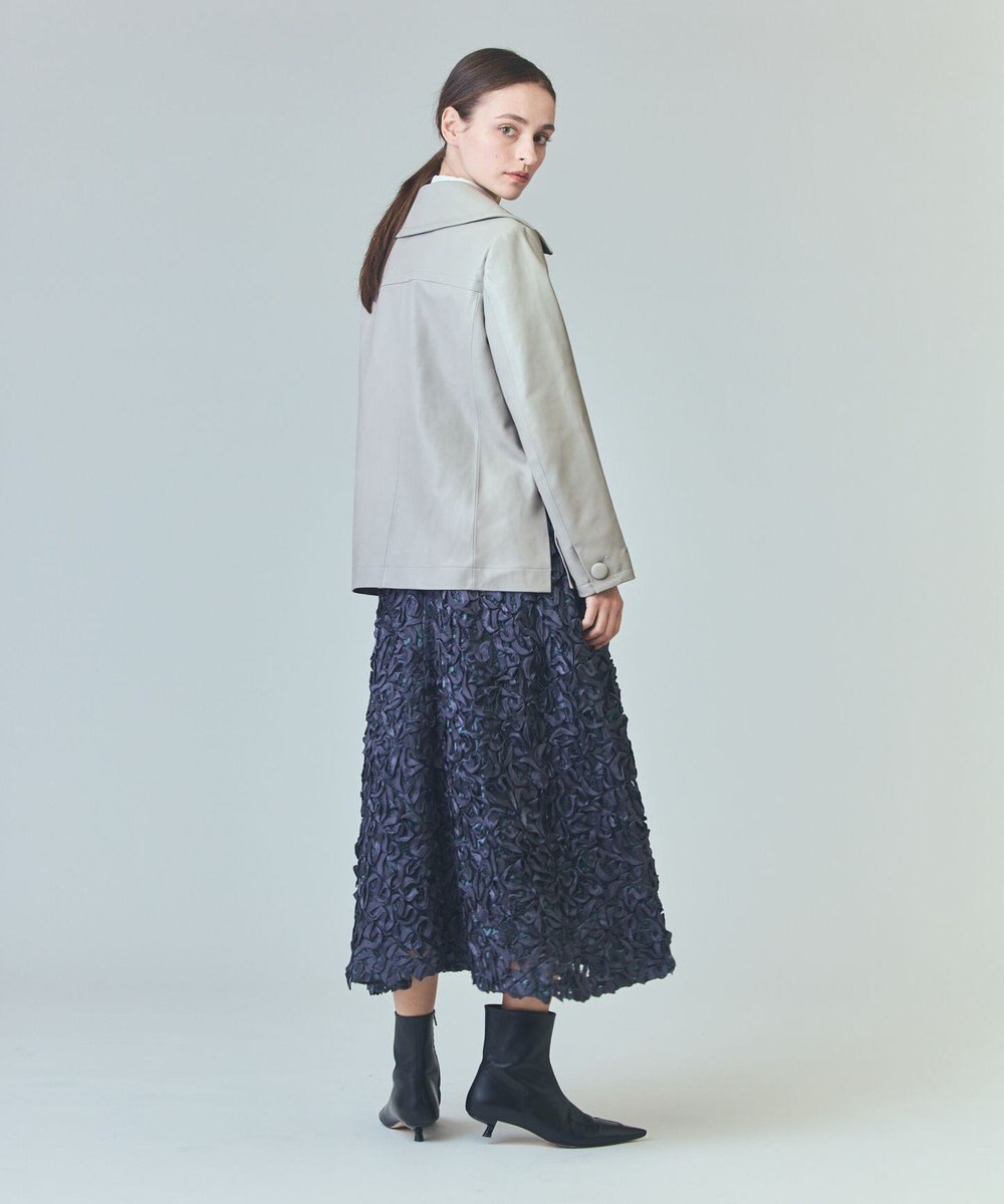 GRACE CONTINENTAL ラムレザーＰコート 