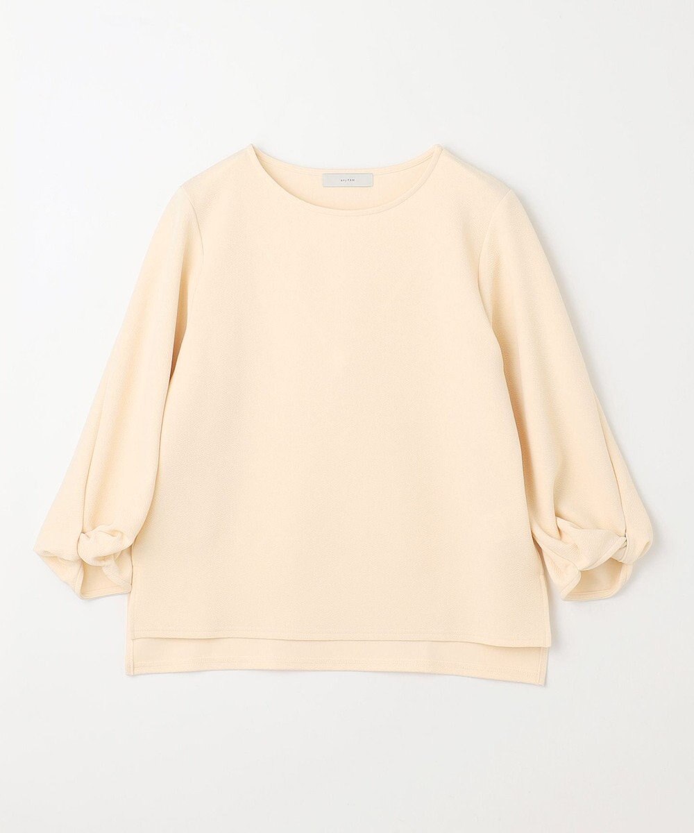 ANY L 【洗濯機可】ジャガード袖ねじりプルオーバー 