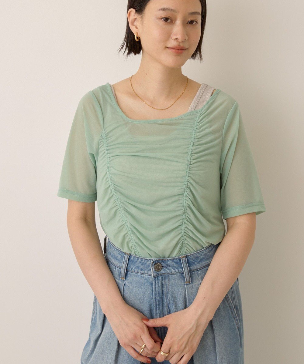 AMERICAN HOLIC 【2点SET】アシメシアーT＋ラメインナー 