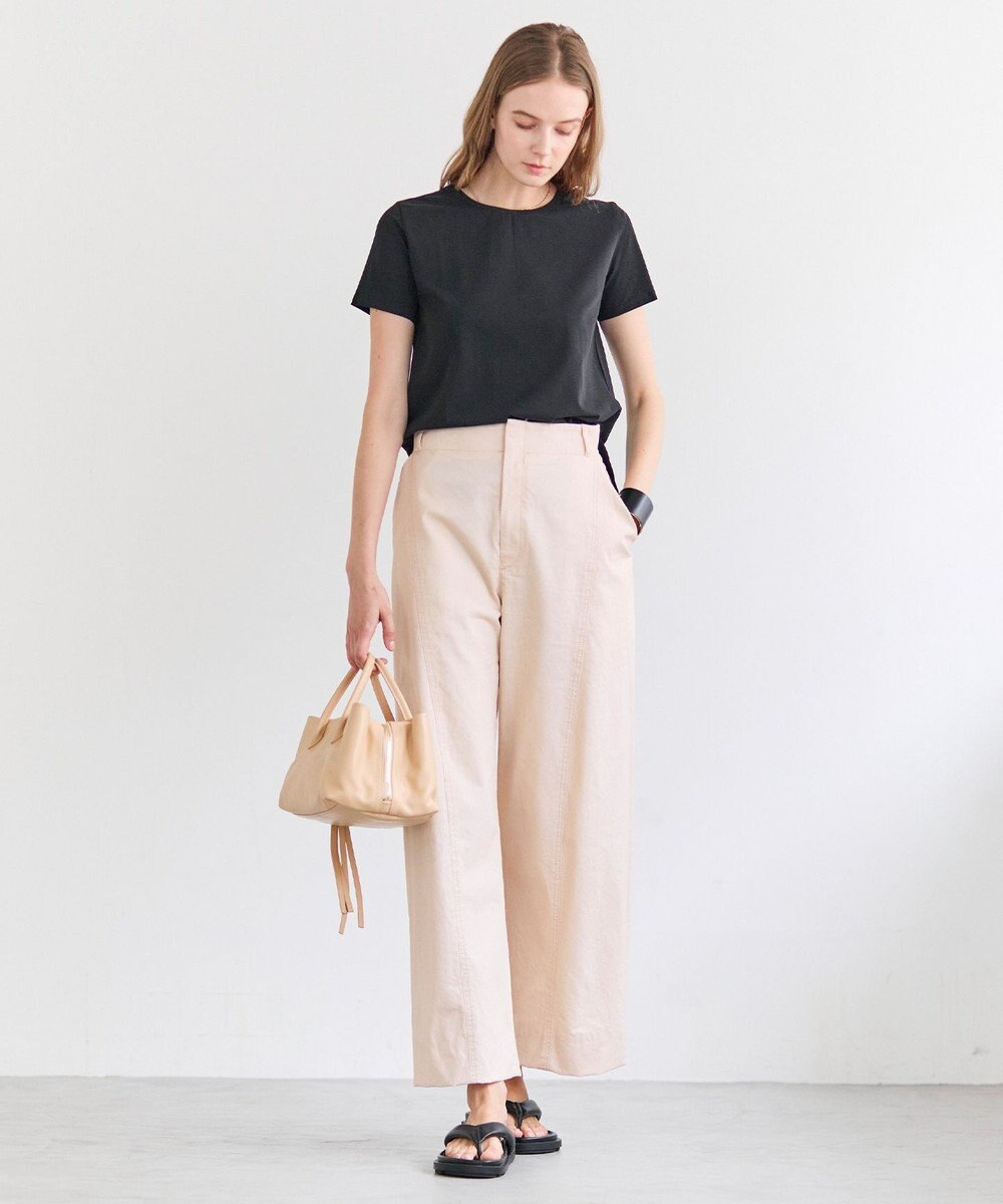 BEIGE， PREHNA / コットンツイル カービーシームワイドパンツ 