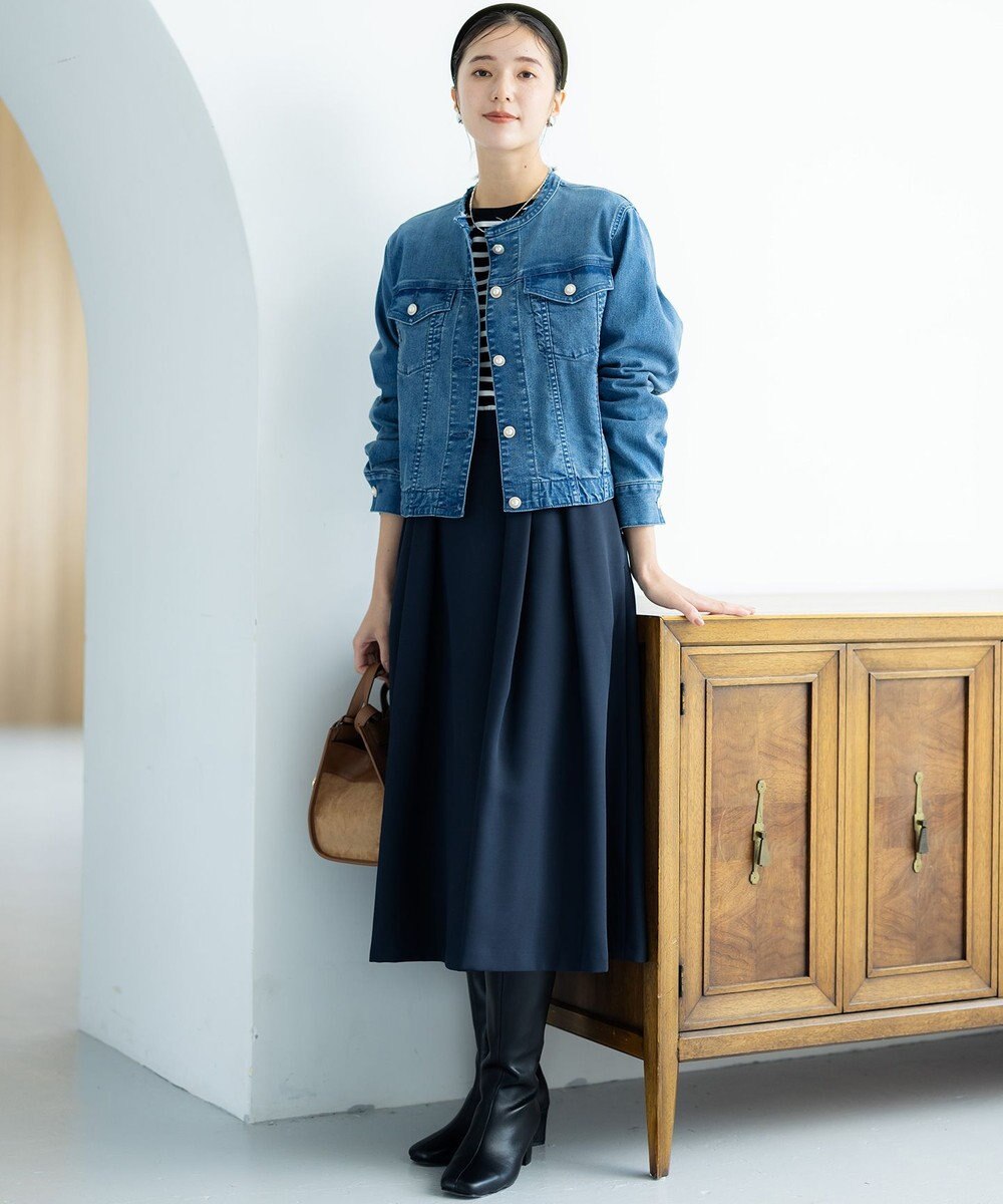 組曲 【洗える・4色展開】ウーステッドライクギャバ スカート 