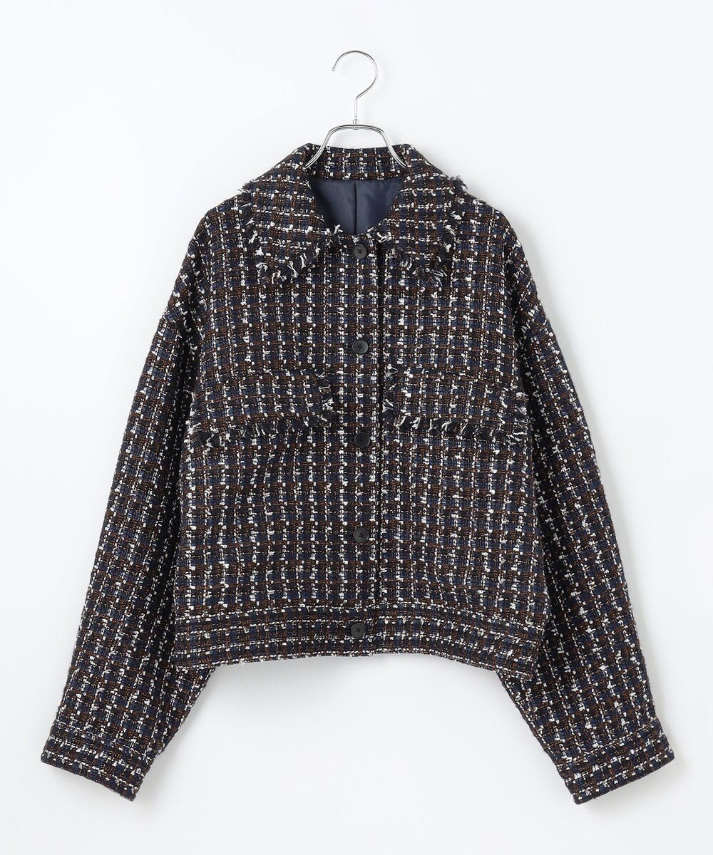 #Newans ツイードブルゾン 