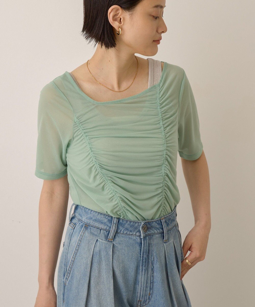 AMERICAN HOLIC 【2点SET】アシメシアーT＋ラメインナー 