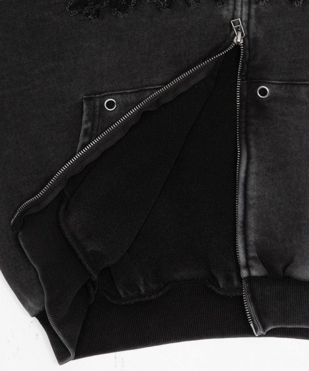 WEGO 【ユニセックス着用ITEM】ブリーチハトメZIPパーカー 