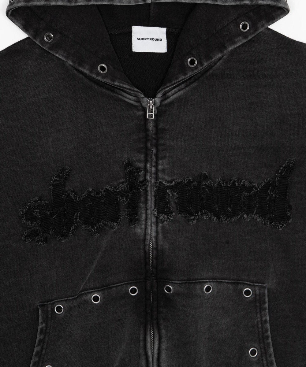 WEGO 【ユニセックス着用ITEM】ブリーチハトメZIPパーカー 