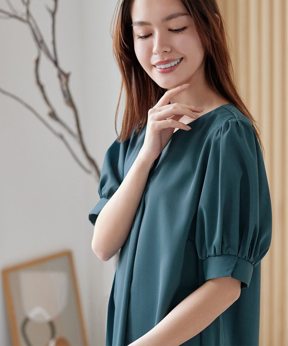 Tiaclasse 【洗える・XSサイズ】裾切替マーメイドフレアワンピース 