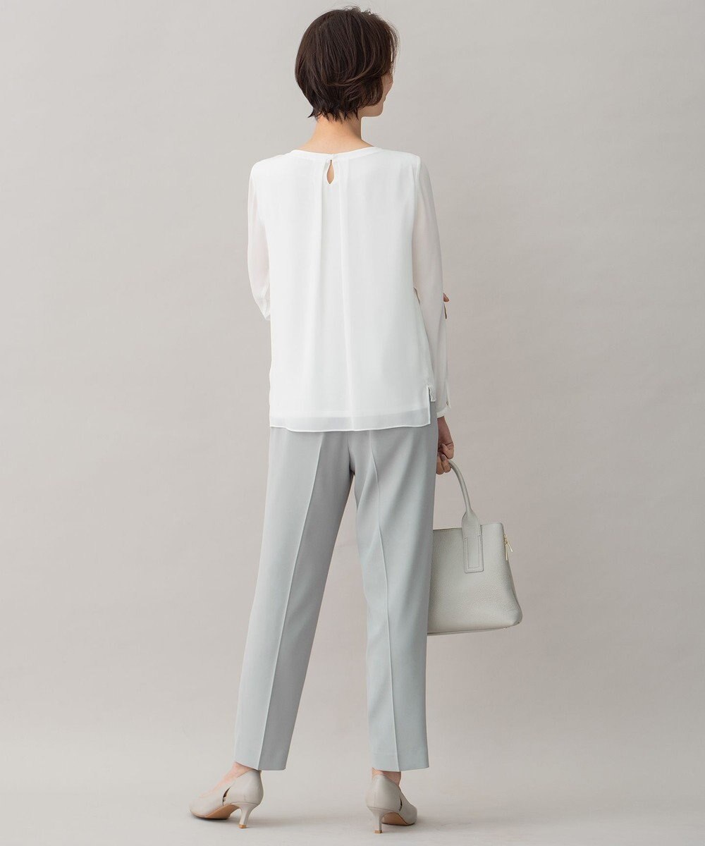 自由区 【XSサイズ～/洗える】ダブルフェイススーティング テーパードパンツ 