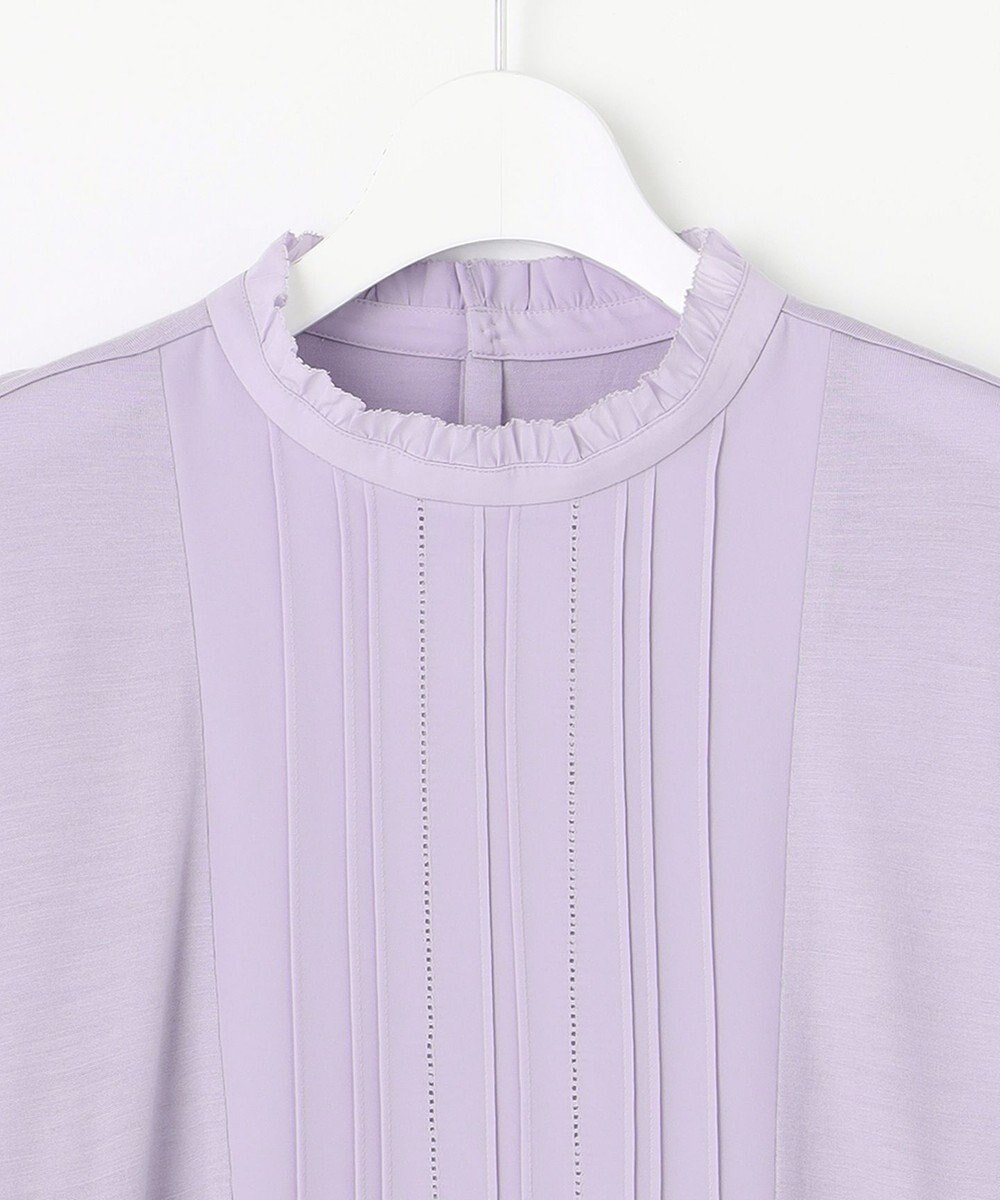 J.PRESS LADIES ウォッシャブルウール フリルネック カットソー 