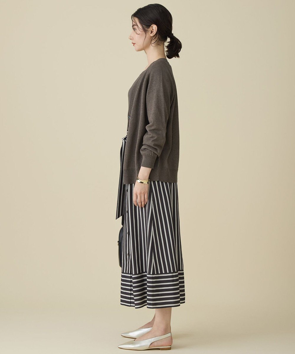 自由区 L ペーパーコットンニット カーディガン 