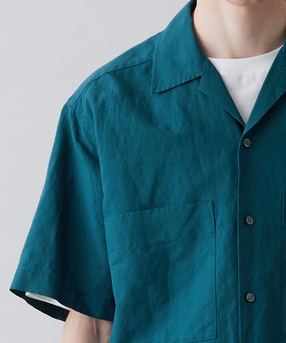 UNFILO MENS ライトリネン オープンカラーシャツ [23年春夏商品] 