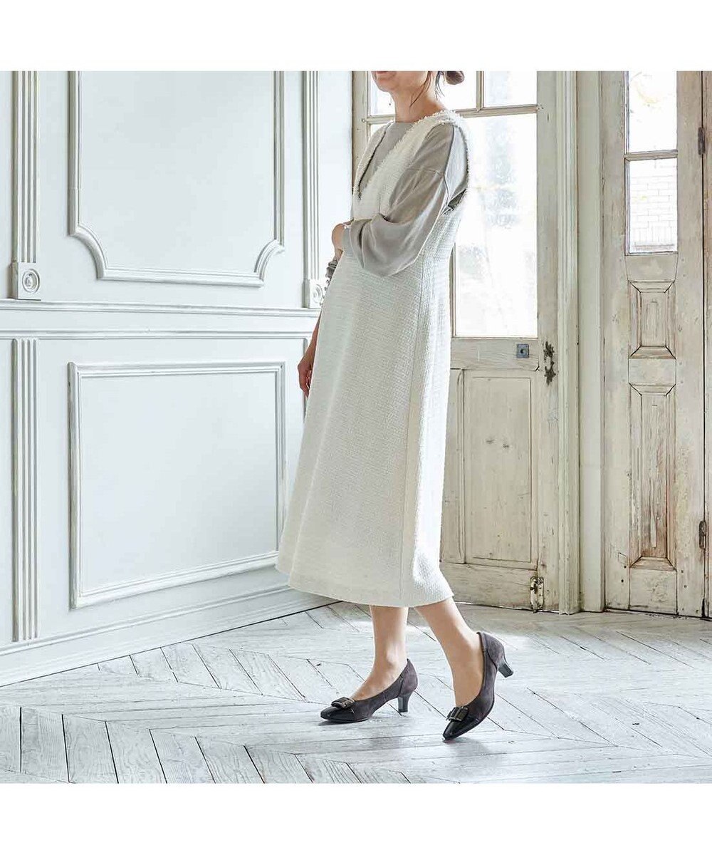 Riz raffinee <Riz raffinee>バックルモチーフコンビパンプス 