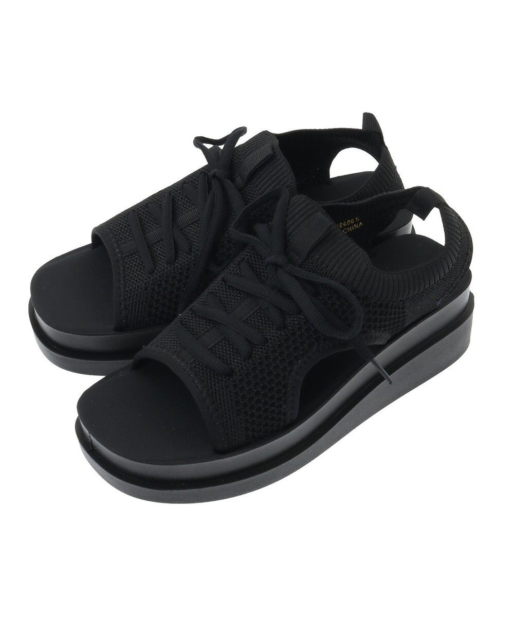 Green Parks ＲＵＰＩＳ．インジェクションニットレースアップサンダル 