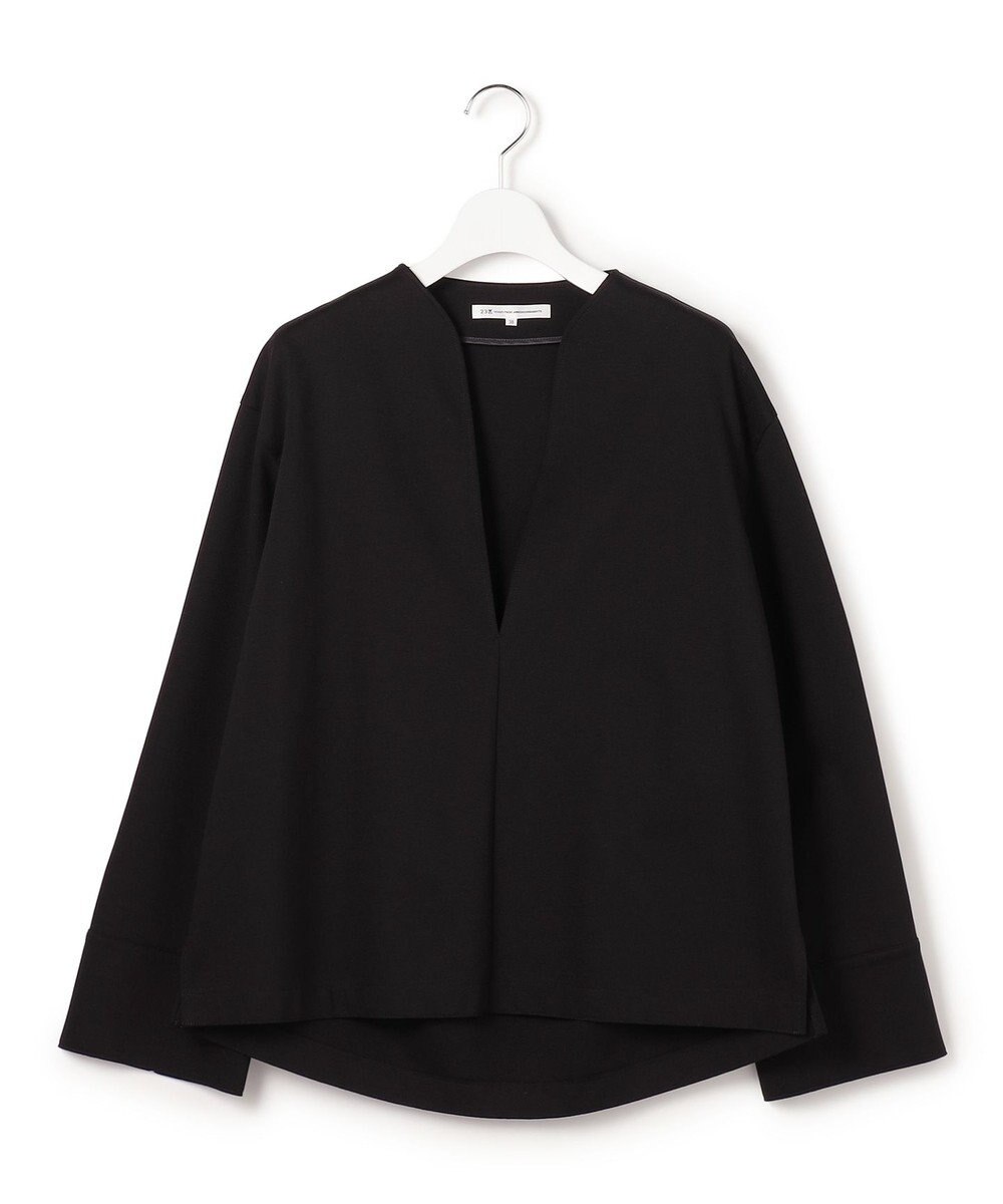 23区 S 【先行予約】コンパクトツイル Vネック カットソー 