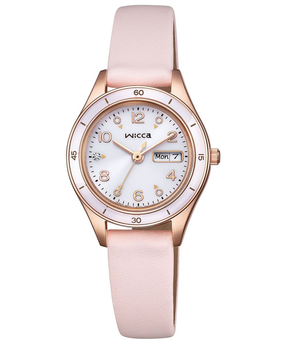 CITIZEN 【電池交換不要 ソーラーテックウオッチ】wicca「ACTIVE LINE」KH3-762-10 ピンクゴールド ピンクベージュ 