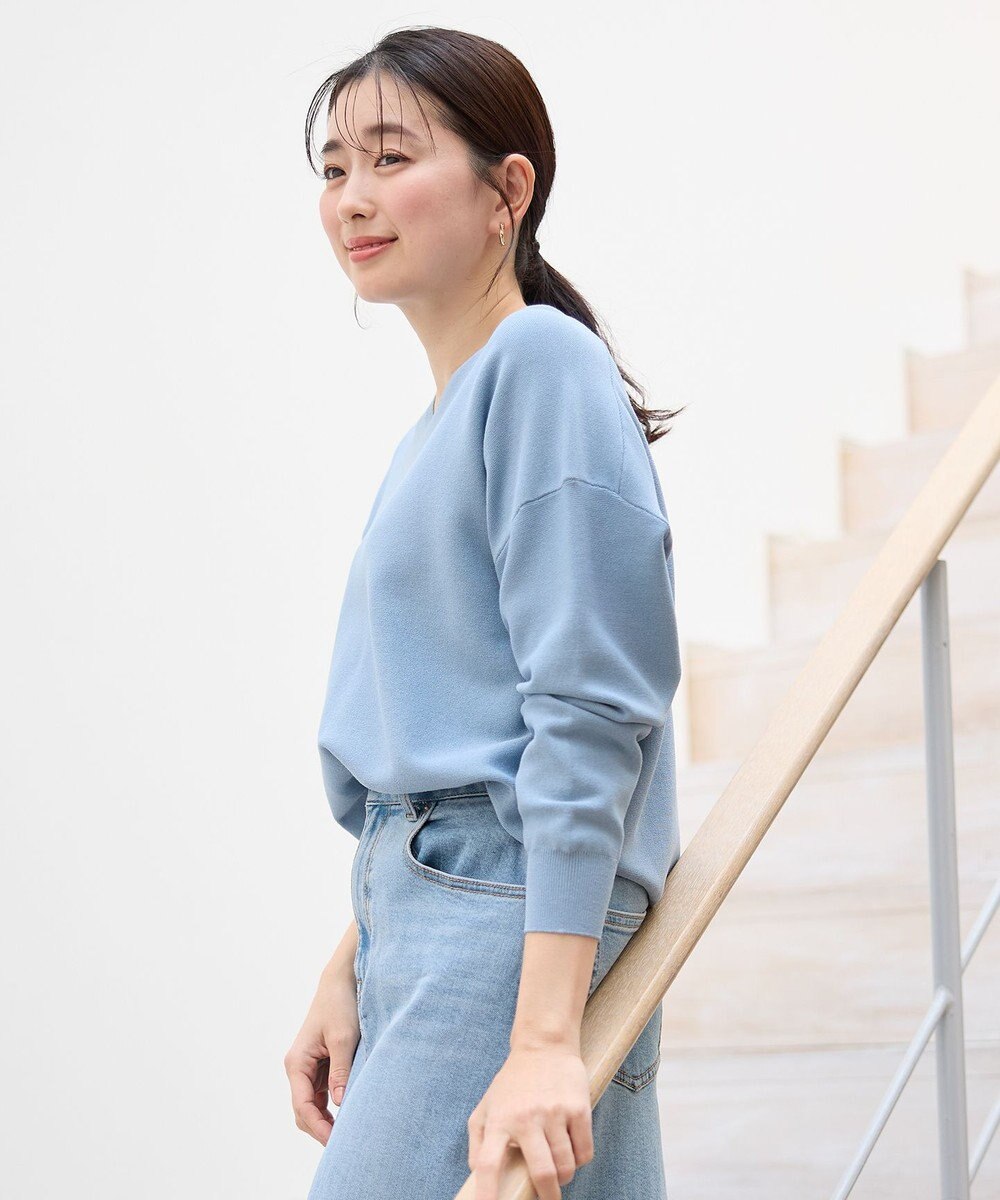 ANY 【5色展開】Ｖネックガーターニットプルオーバー 