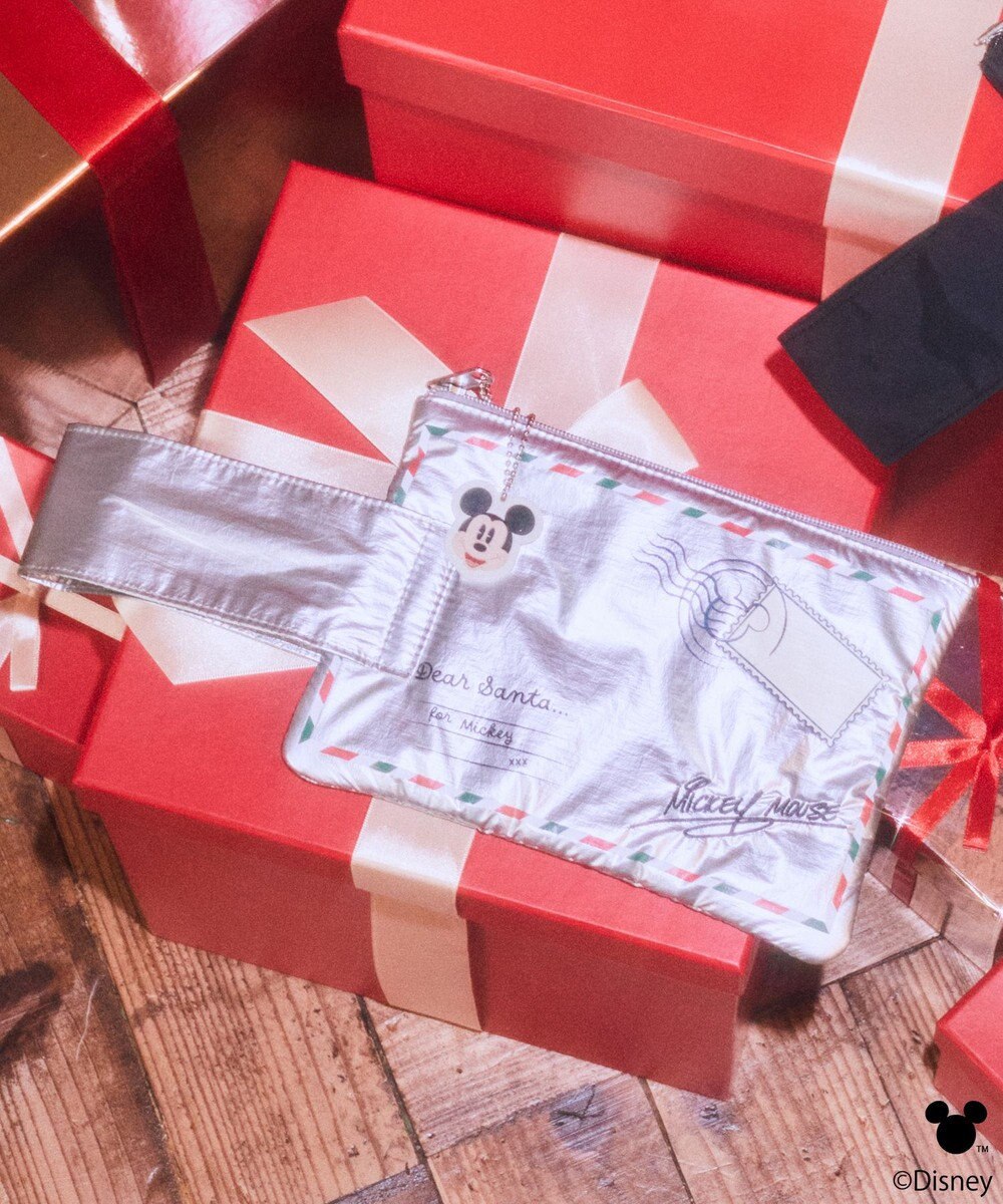 earth music&ecology 【予約】Disney/ミッキーチャーム付きレターモチーフポーチ 