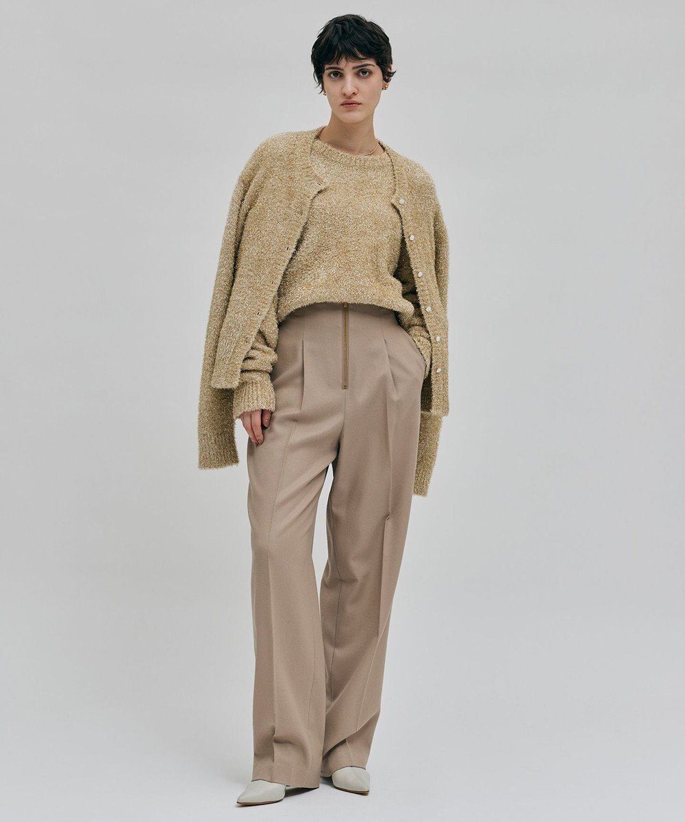 BEIGE， TERNES / フロントジップワイドパンツ 