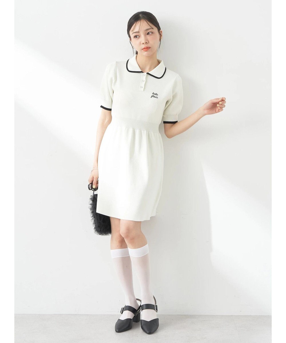 earth music&ecology ワンポイントポロワンピース 