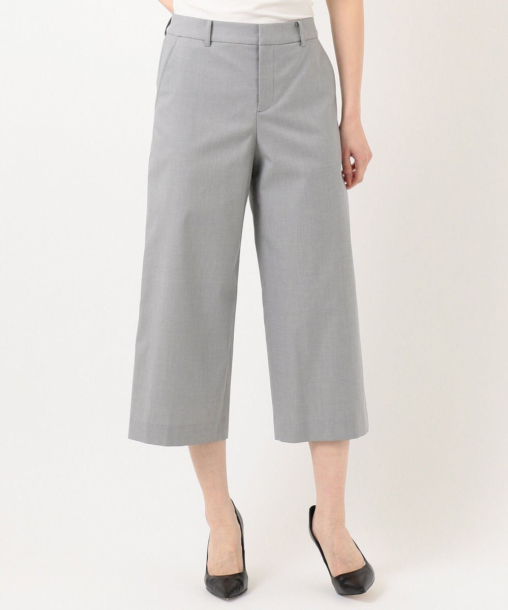 J.PRESS LADIES 【シワになりにくい】コットンフィッティーシャーク ワイドパンツ 