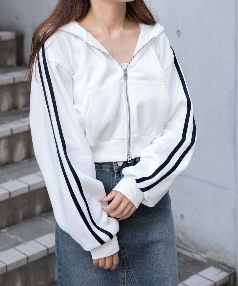 WEGO 【あったか】裏起毛Wジップショートパーカー 