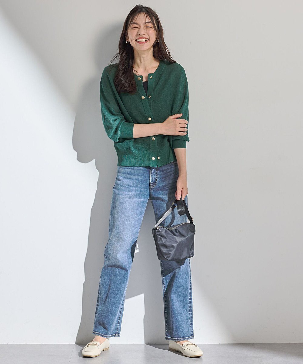 ANY シアーニットショートカーディガン 