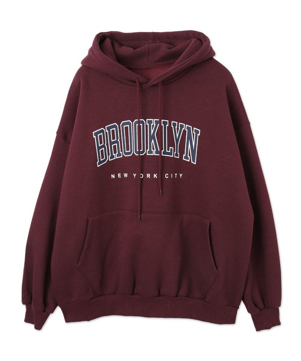 WEGO 【裏起毛】BROOKLYNロゴビッグパーカー 