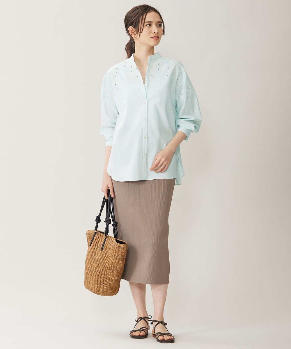 自由区 S 【洗える】リブストレッチタイト スカート 