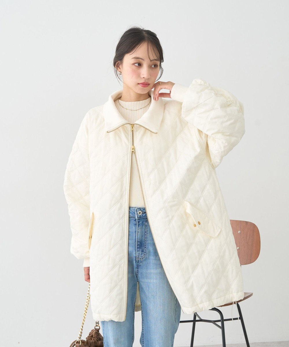 earth music&ecology キルティングバルーンコート 