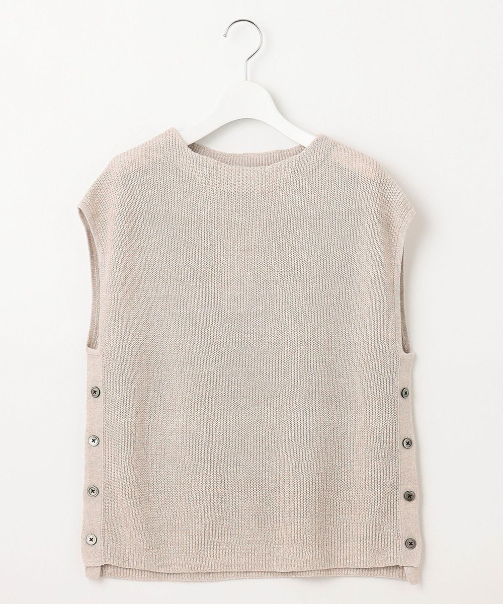 J.PRESS LADIES 【洗える】LINEN COTTON ニット ベスト 