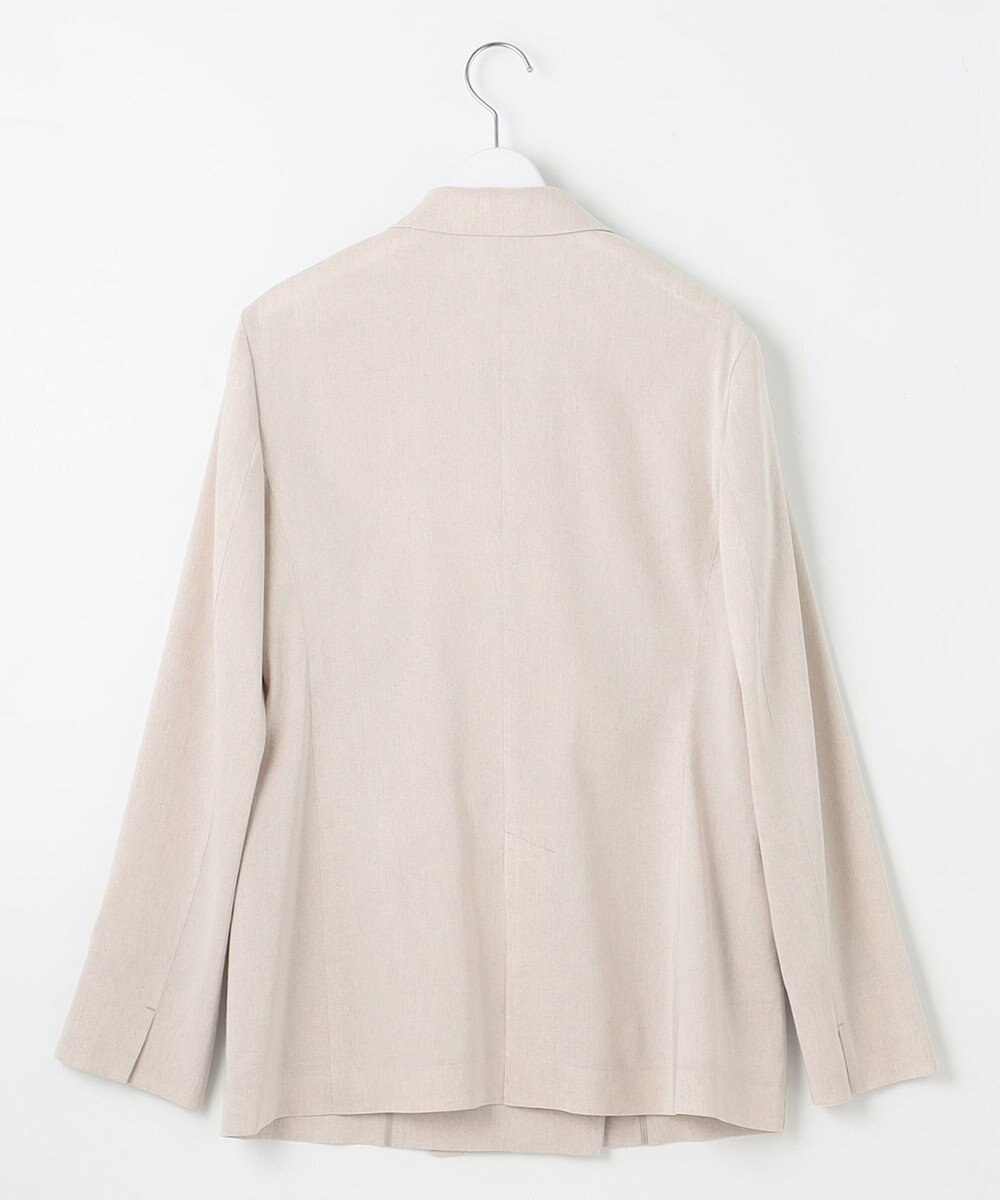 23区 【セットアップ対応/洗える】リネンレーヨンストレッチ ダブル ジャケット 