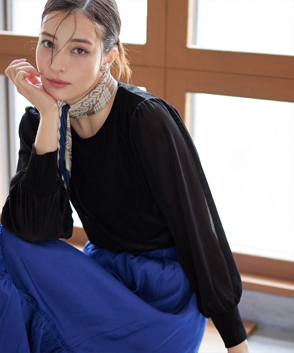 Tiaclasse 【洗える】ベロアチュールカットソートップス 