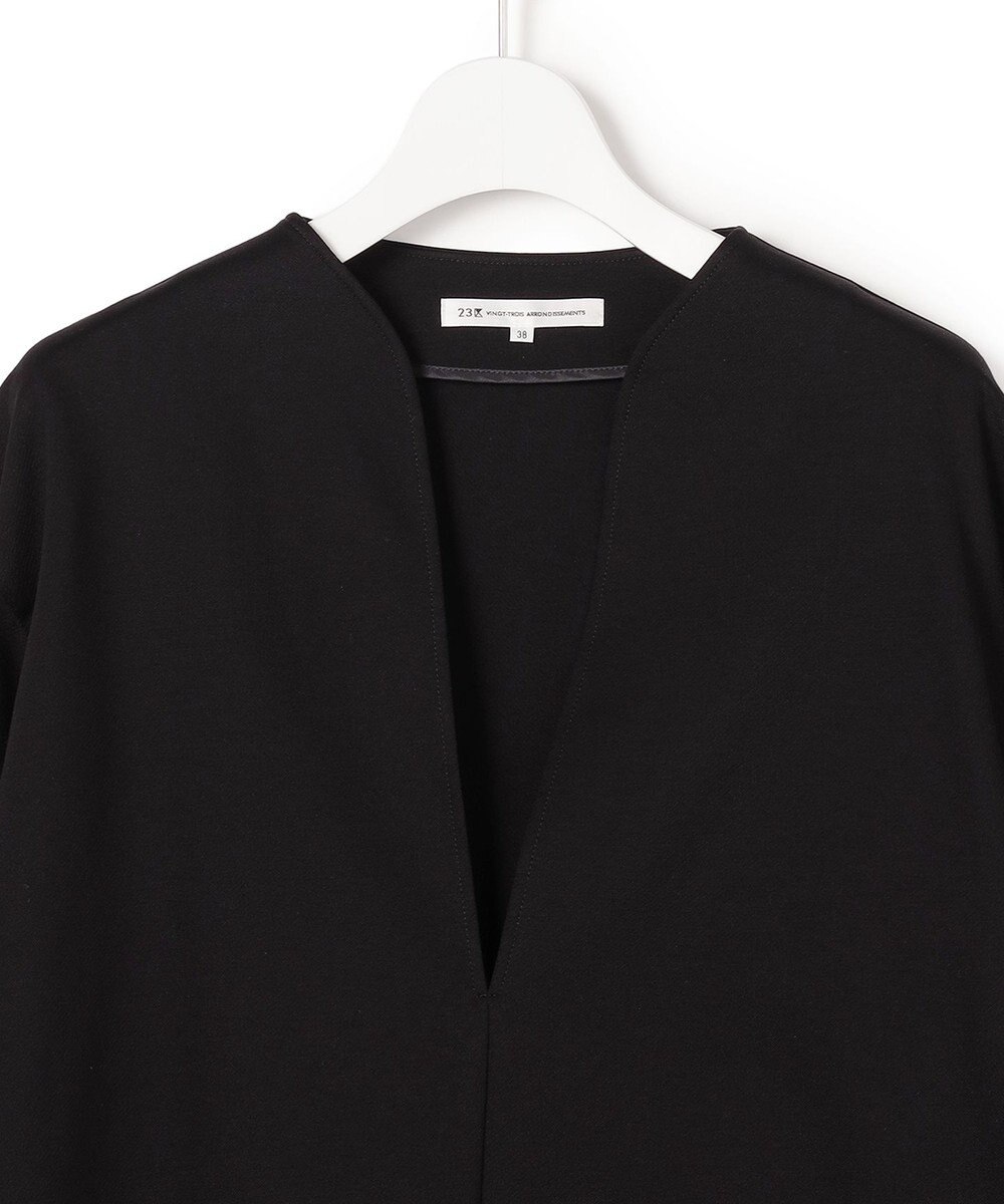 23区 S 【先行予約】コンパクトツイル Vネック カットソー 