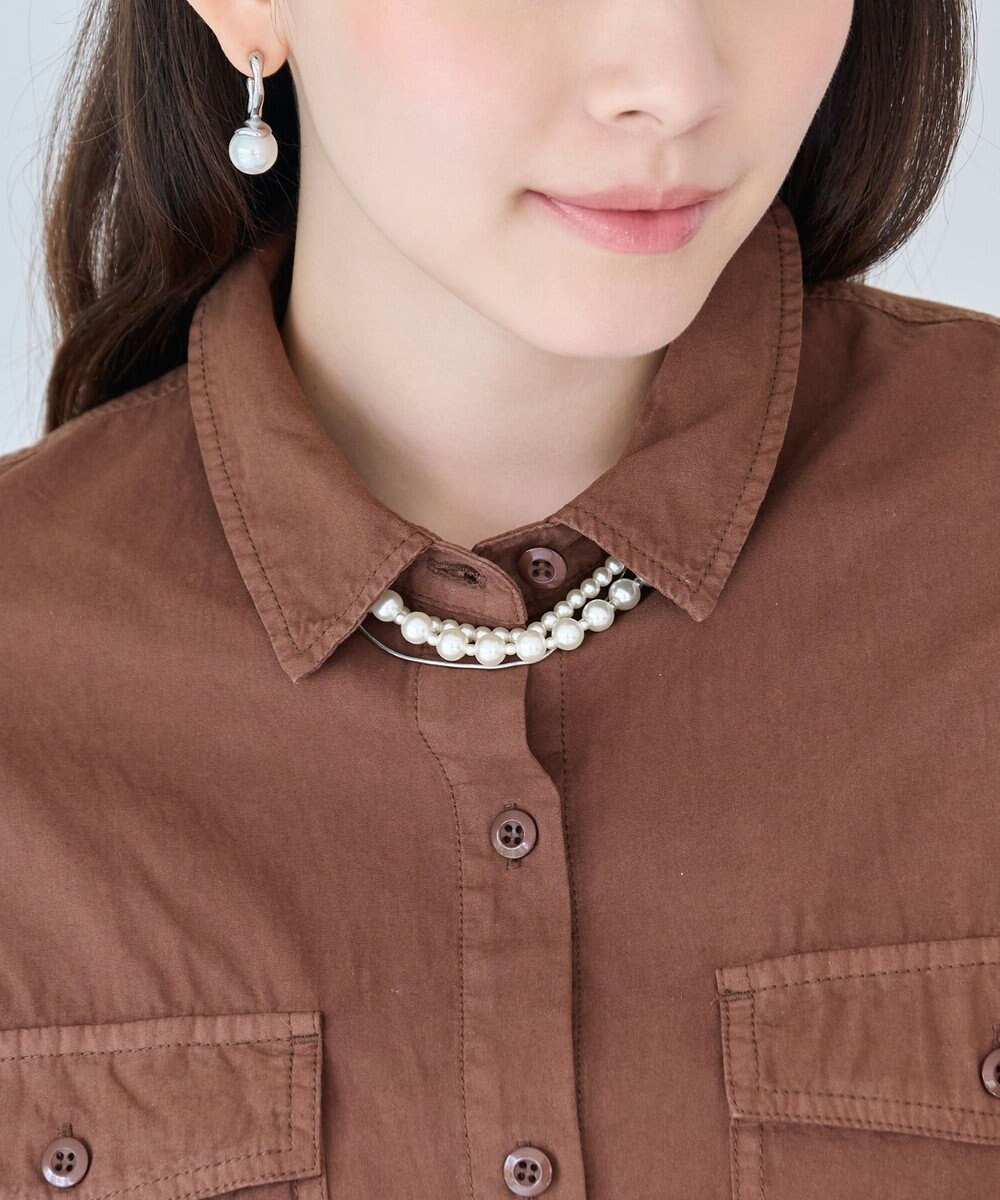 Phoebe 3連ハンサムパールチェーンネックレス 