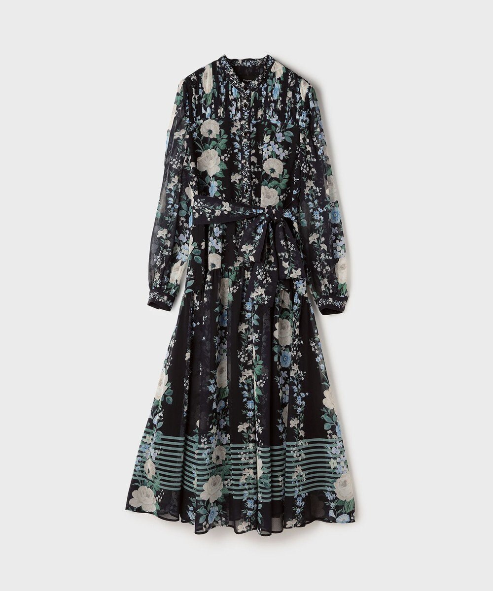 GRACE CONTINENTAL フラワープリントティアードワンピース 