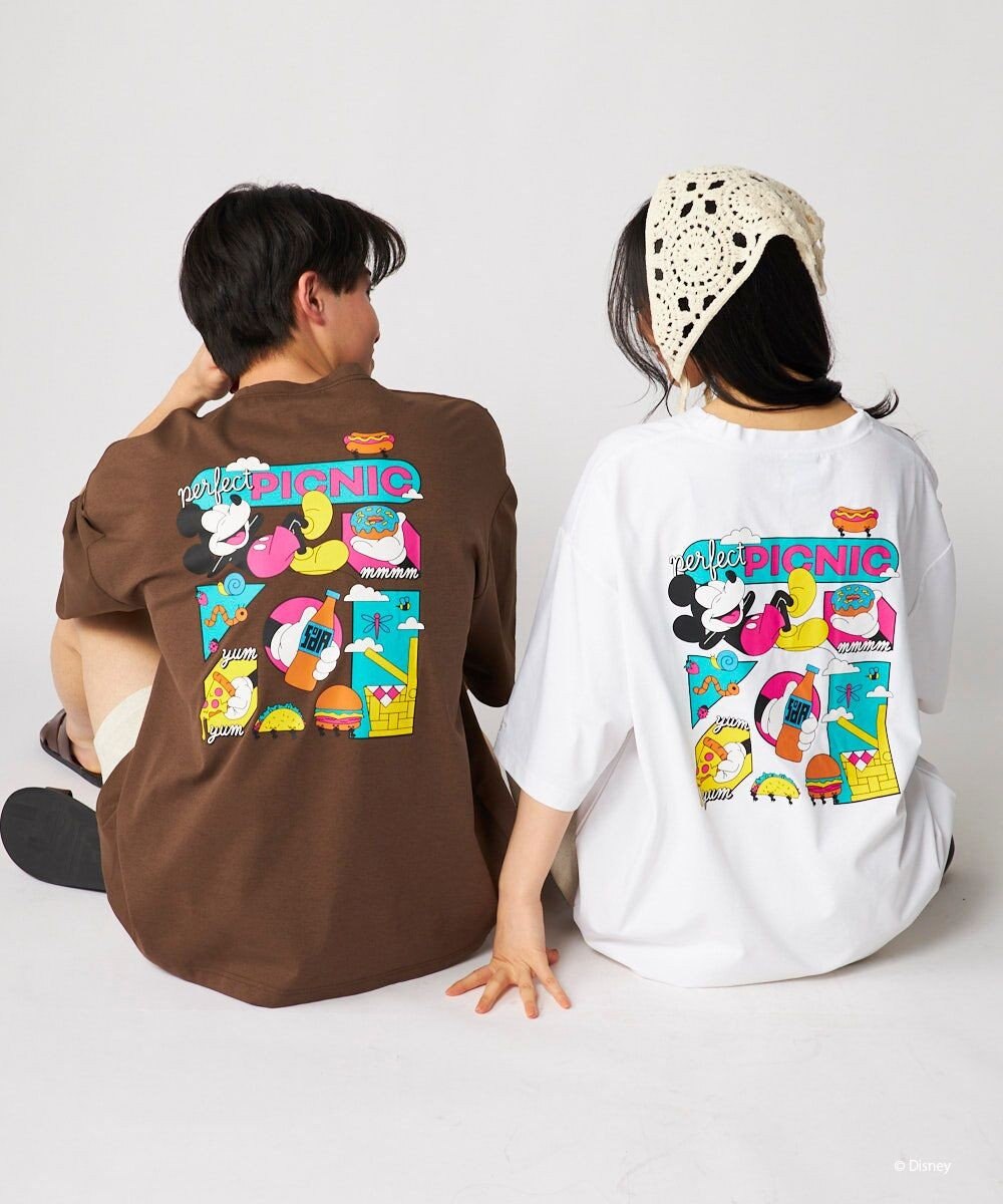 OP／FILA 【Ocean Pacific】ミッキー/水陸両用ビッグTシャツ/ユニセックス 