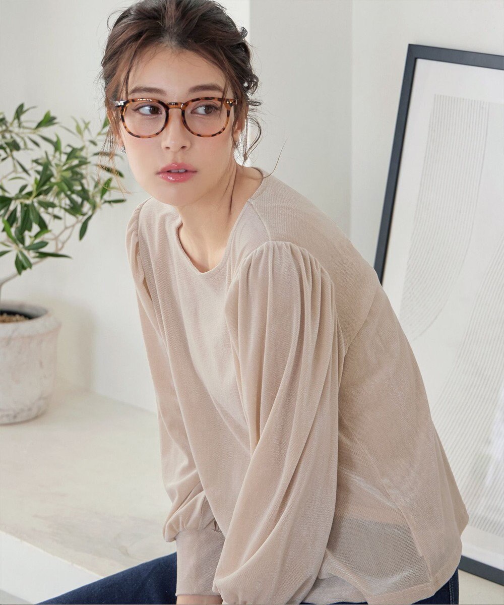 Tiaclasse 【洗える】ベロアチュールカットソートップス 