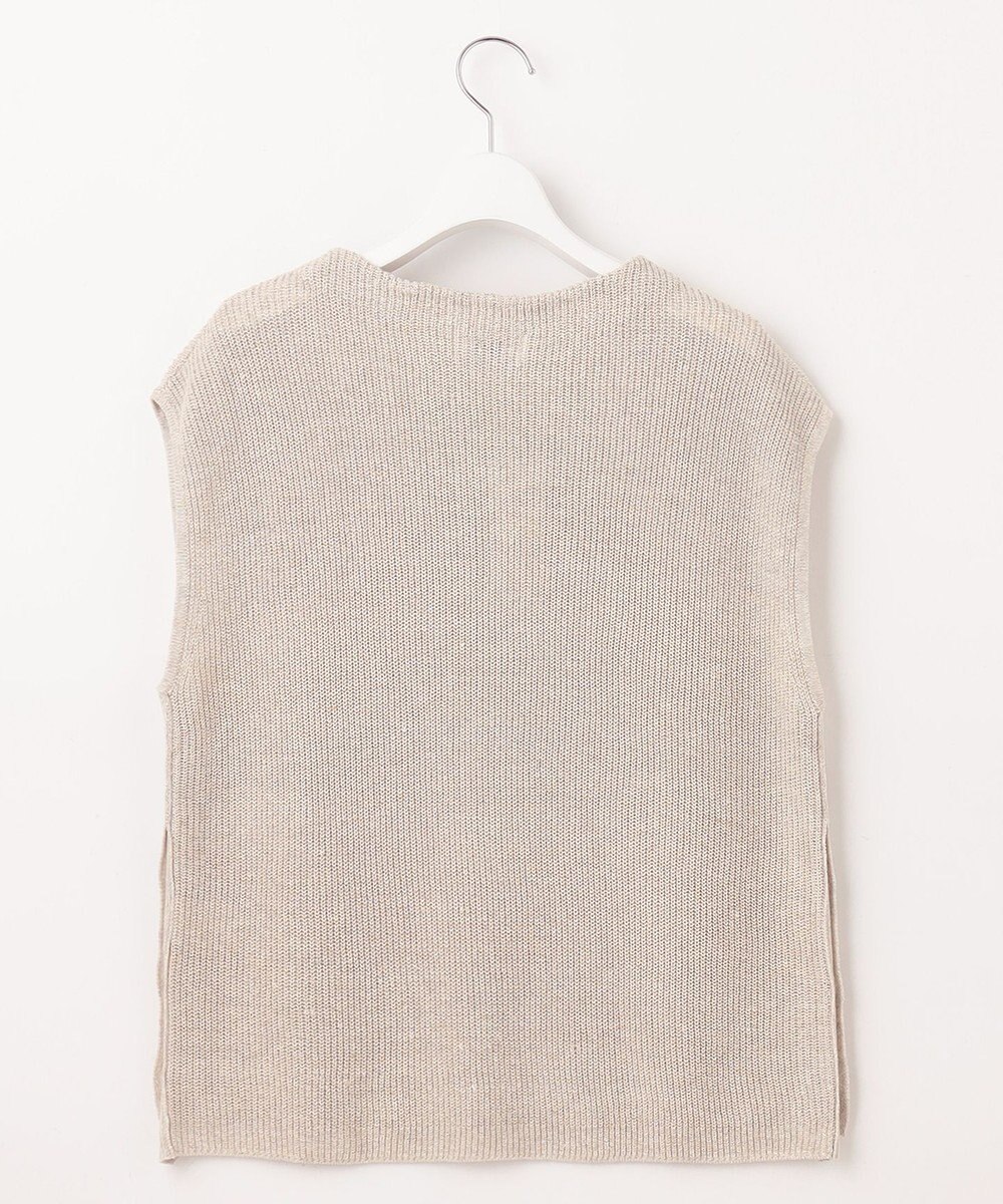 J.PRESS LADIES 【洗える】LINEN COTTON ニット ベスト 