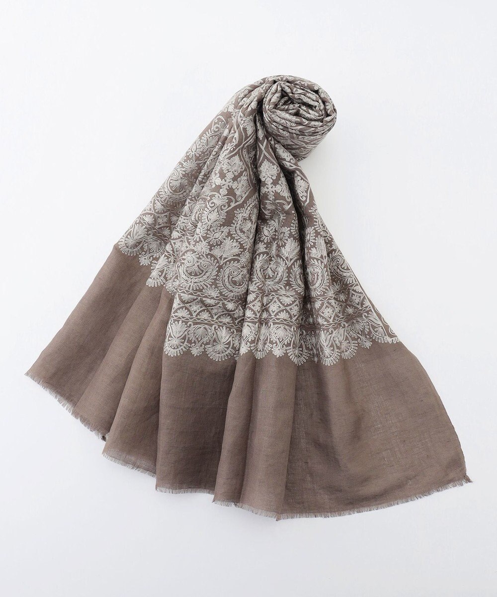 自由区 【SHIHOさん着用・冷房対策にも】レースエンブロイダリー ストール 