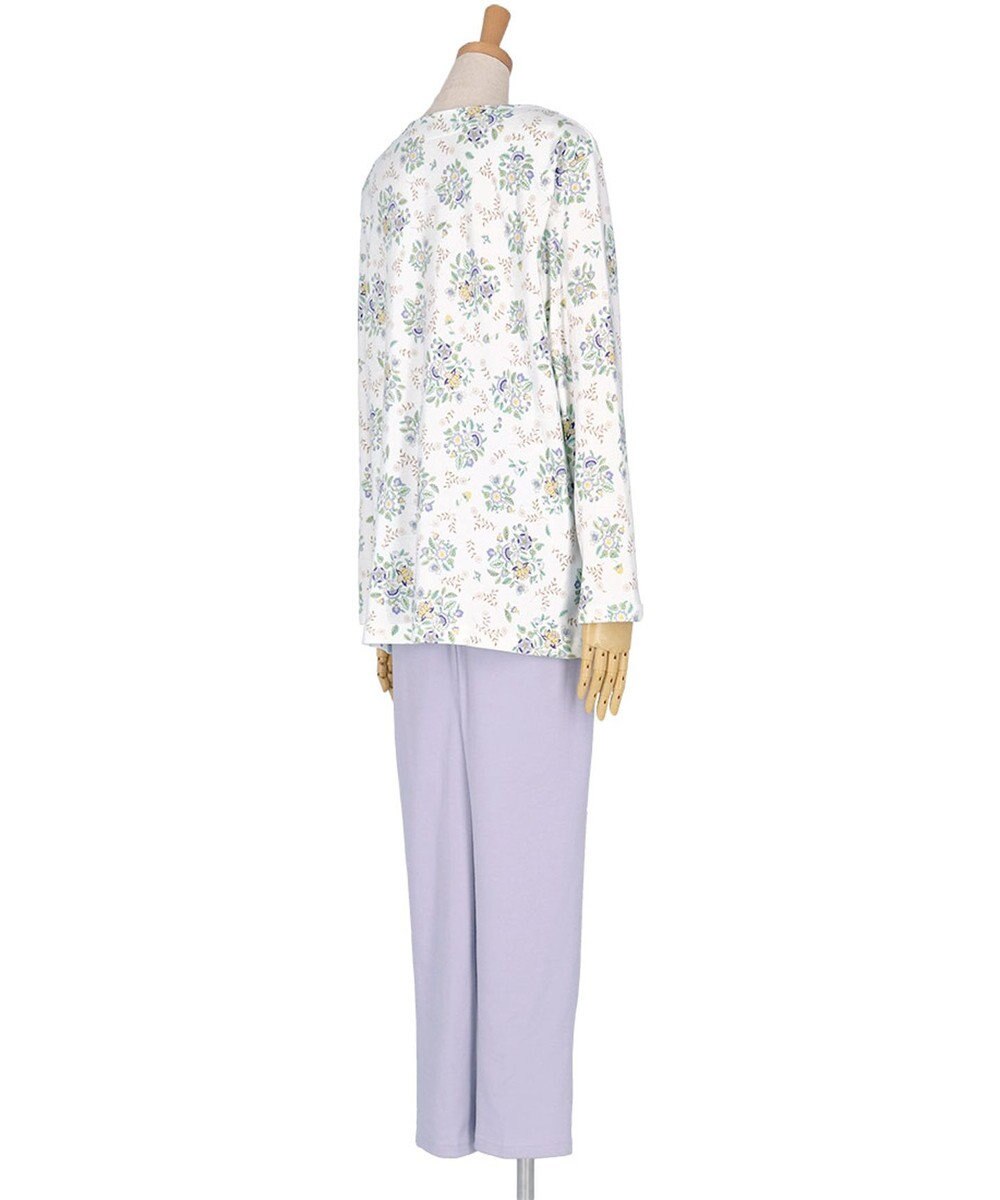 WACOAL ワコール_リラックス＆スリープ パジャマ 綿100%(本体) あったか 長袖 長ズボン ミントン レディース NDW457 /ワコール 