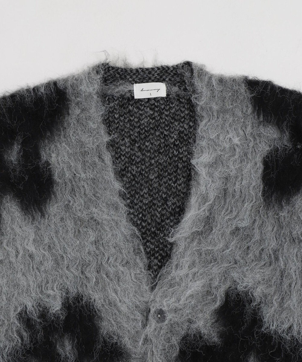 WEGO 【ユニセックス着用ITEM/MLサイズ展開】モヘアタッチパターンカーディガン 